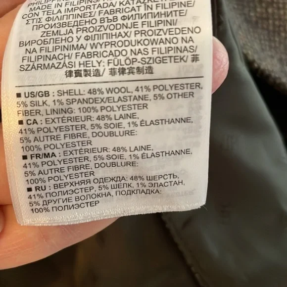 Banana Republic brown tweed blazer, double breasted. One button closure - Picture 9 of 9